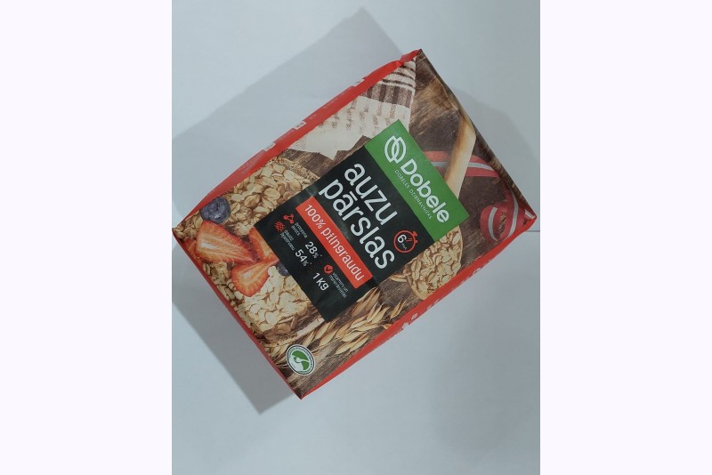 100% Pilngraudu auzu pārslas Dobele 1kg 100% Pilngraudu auzu pārslas Dobele 1kg